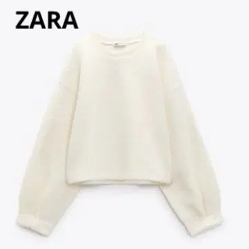 ZARA 오버 사이즈 맨투맨 화이트 아이보리