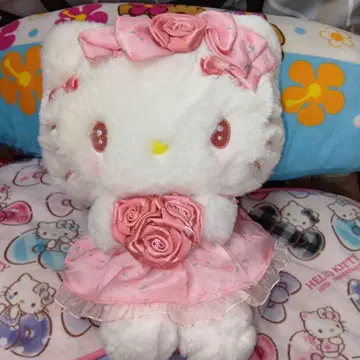 헬로키티 로즈 리본 핑크 드레스 봉제 인형 귀여운 완판