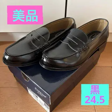 1회 착용 HAWKINS prima 로퍼 24.5 블랙 학생 신발 통학