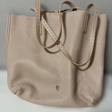 헬렌 카민스키 핑크 베이지 가죽 토트백