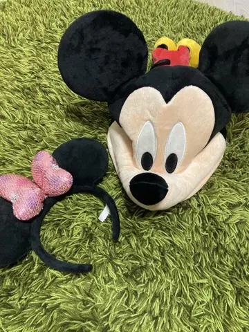 미키 캡 미니 머리띠 디즈니랜드 디즈니씨 세트