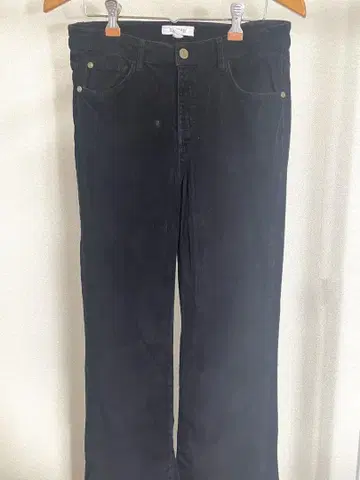 코듀로이 플레어 팬츠 블랙
