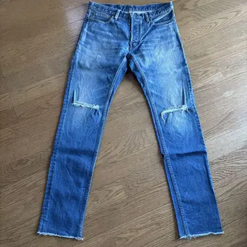 MINEDENIM 마인 데님 니 크러쉬 데미지 가공 스키니 데님 9