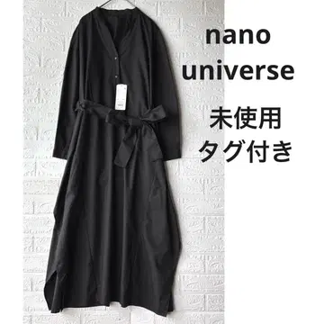 [ 미사용 택 포함 ] 나노 유니버스 볼륨 실루엣 롱 셔츠 원피스
