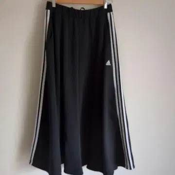 adidas 블랙 저지 롱 스커트