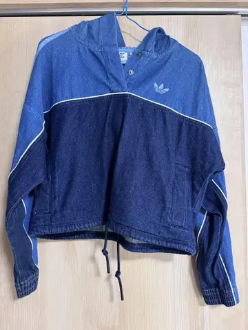 adidas 후드 부착 데님 자켓 J/M