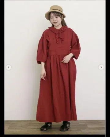 택 포함 사만사 모스모스 Cross x Linen 점프수트 레드