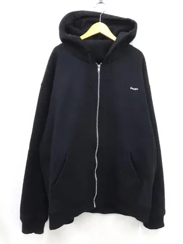 HUF 하프 로고 자수 지퍼 후드티 속기모