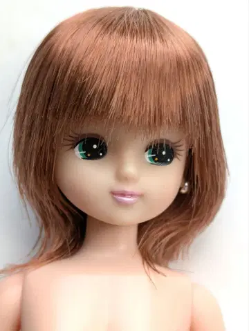 브론즈 밥 헤어 리카짱 캐슬, 그린 컬러 눈, 미사용품에 가까운