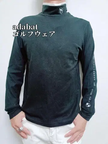 새상품급 레어 adabat 골프웨어 블랙 터틀넥 상의