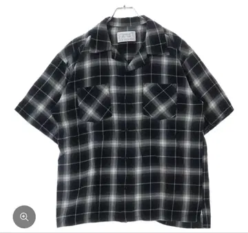 Rafu FLANNEL SHIRT 체크 무늬 코튼 블랙