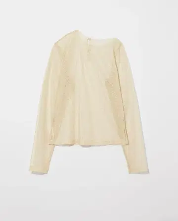 [ Eaphi ] SHEER LACE ASYMMETRY CUT TOPS