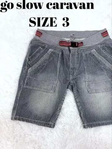 고 슬로우 카라반 스트라이프 숏팬츠 SIZE 3 [ 85 ]