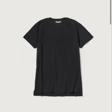 AURALEE 블랙 반팔 T셔츠
