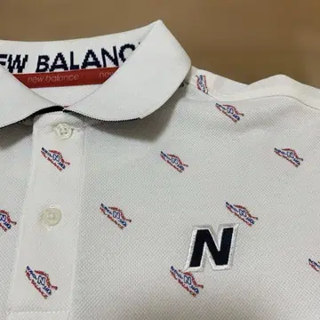 뉴발란스 골프 피케 셔츠 남성용 4 화이트 반팔 NB