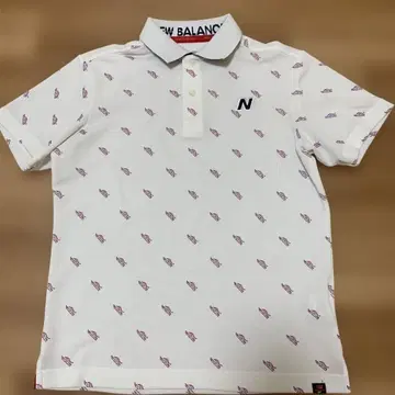뉴발란스 골프 피케 셔츠 남성용 4 화이트 반팔 NB 올 패턴