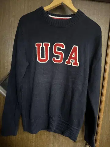 TOMMY HILFIGER USA 로고 스웨터 L 사이즈