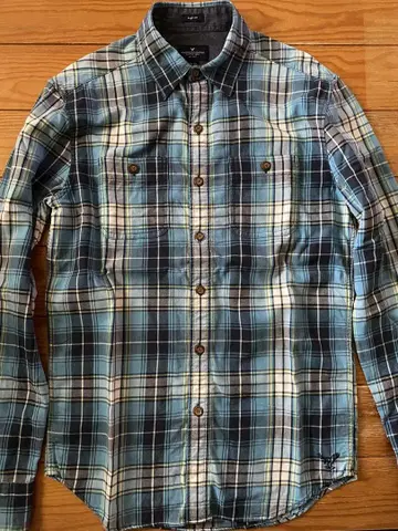 American Eagle 체크 무늬 긴팔 셔츠