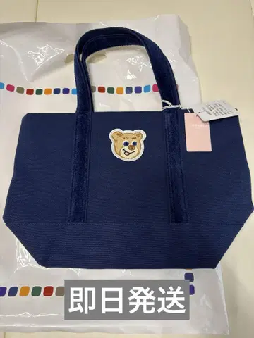 페이러 러브러리 올드 테디 와펜 토트백 네이비