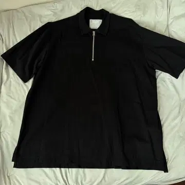 sacai Cotton Jersey Pullover 지퍼 피케 셔츠