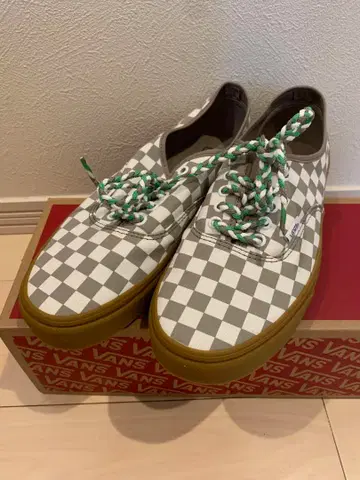 [ 미사용 새상품 ] VANS 오센틱 그레이 체크 27.5