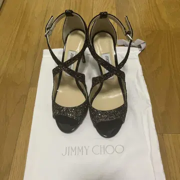 지미추 스트랩 샌들 하이힐 펌프스 37 미사용 새상품