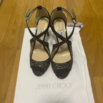 지미추 스트랩 샌들 하이힐 펌프스 37 미사용 새상품