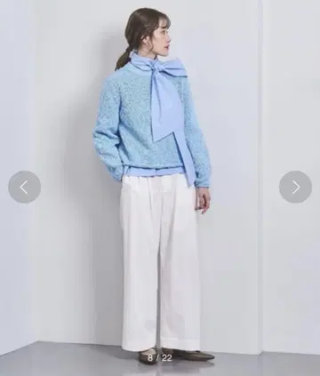 유나이티드 애로우즈 C 빅 리본 보타이 블라우스