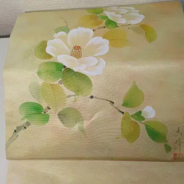 나고야 오비 손그림 꽃 무늬