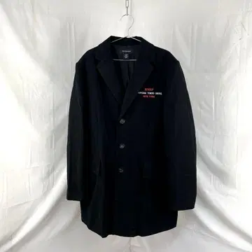 00s 캘빈클라인 진 피치스킨 체스터 코트 자켓 자수