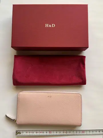 [ 미사용 새상품 ] H&D 핑크 장지갑 박스 포함