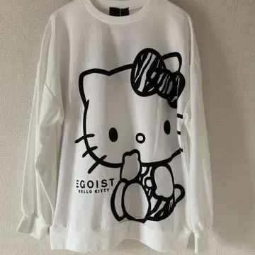 EGOIST HELLO KITTY 화이트 맨투맨 M 사이즈