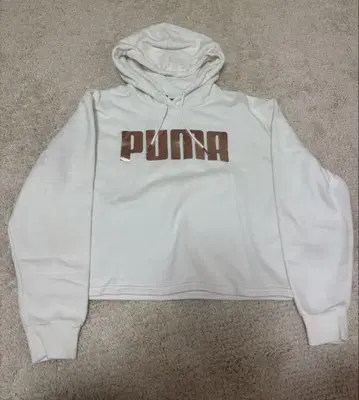 PUMA 화이트 후드티 M