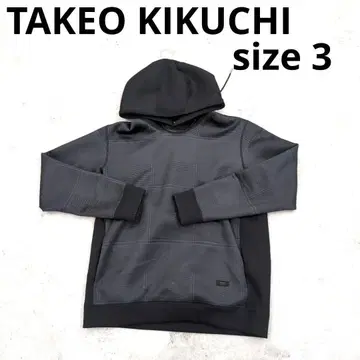 257 TAKEO KIKUCHI 블랙 후드 부착 후드티 3