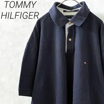 TOMMY HILFIGER 피케 셔츠 반팔 로고 자수 슬릿 심플
