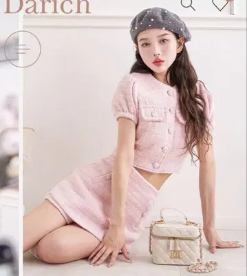 다리치 Darich 트위드 반팔 자켓