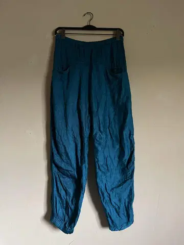 USED 타마키니이메 nica pants 린넨 70% 면 30% 터콰이즈
