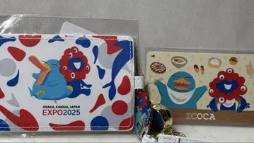 오사카 만박 한정판 ICOCA 미야쿠미야쿠 인조 가죽 패스 케이스 세트