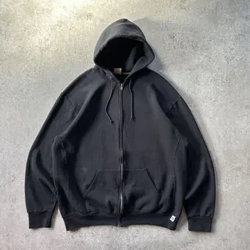 00s 러셀 애슬레틱 집업 후드티 블랙 XXL