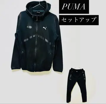 PUMA 블랙 후드티 팬츠 셋업 벤츠 의류 트레이닝
