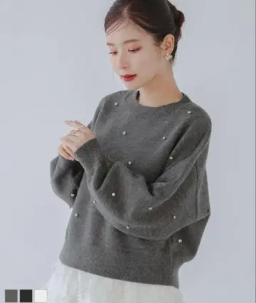 Fitmore 비쥬 페더 니트 그레이 핏모어