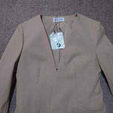 PLST 베이지 노카라 자켓 XS