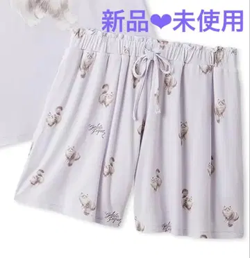 [ 새상품 ] 젤라또피케 Cat 패턴 숏팬츠 라벤더