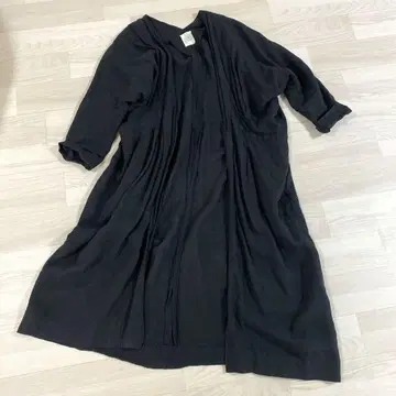 새상품급 SO 개더 풍성한 원피스 겉옷 린넨 100%