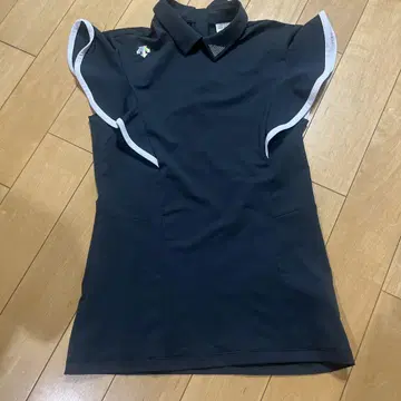 프릴 소매 블랙 피케 셔츠 여성용