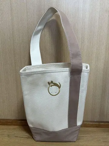 L.L.Bean 엘엘빈 버킷형 토트백 고양이 자수 베이지