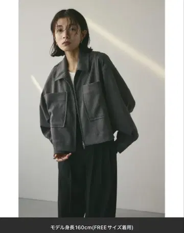 STYLEMIXER 셋업 와이드 포켓 셔츠 자켓 그레이