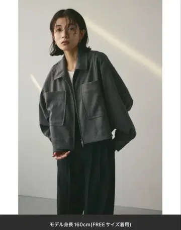 STYLEMIXER 셋업 와이드 포켓 셔츠 자켓 그레이