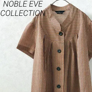 NOBLE EVE COLLECTION 셔츠 튜닉 기장 보더 얇은 소재