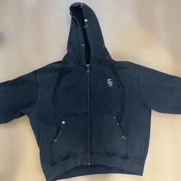 supplier 블랙 집업 후드티
